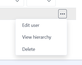 User row actions menu open